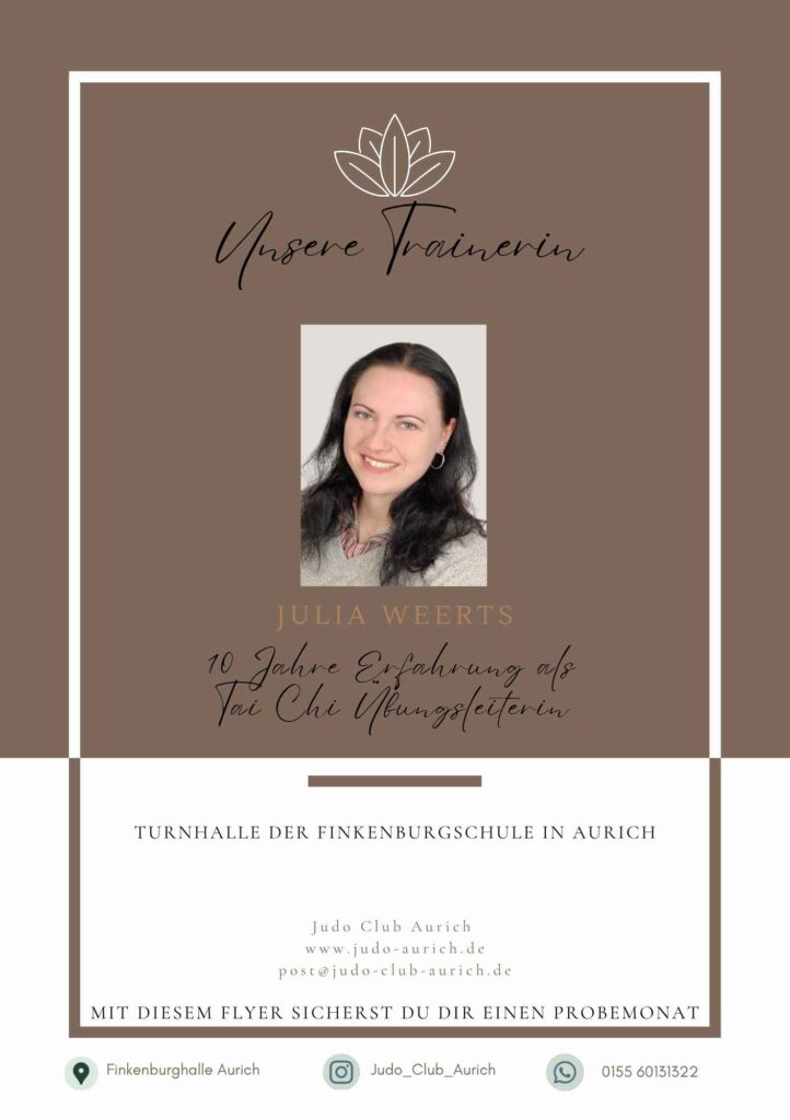 Flyer des Tau Chi und Qi Gong in Aurich beim Judo Club Aurich